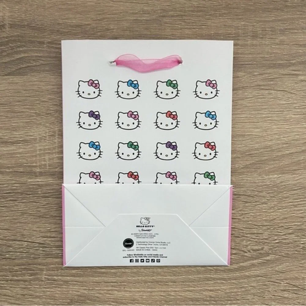 Hello Kitty White Hello Kitty Faces Small Gift Bag NEW
